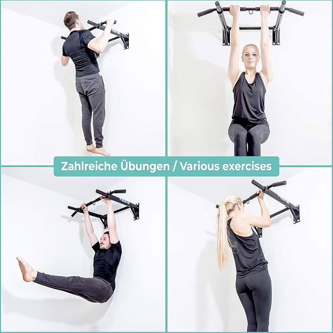 PULLUP & DIP Wall Mounted Pull Up Bar 200 kg (440 lbs)