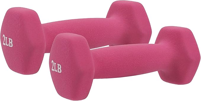 Sunny Health & Fitness Neoprene Coated Hex Shaped 2LB, 5LB, 5LB, 8LB, 8LB, 10LB 10LB
