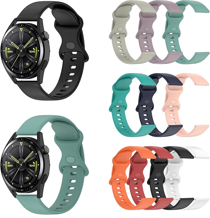 Compatible with FITVII Fitness Tracker Bands, Replacement 20mm Silicone Solid Color Buckle Strap for FITVII H86 Fitness Activity Tracker Watch for Men Women Kids, *Not for FITVII Slim -Size selection