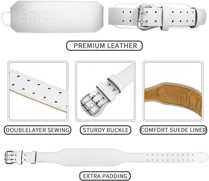 Leather Weight Lifting Belt for Men and Women
