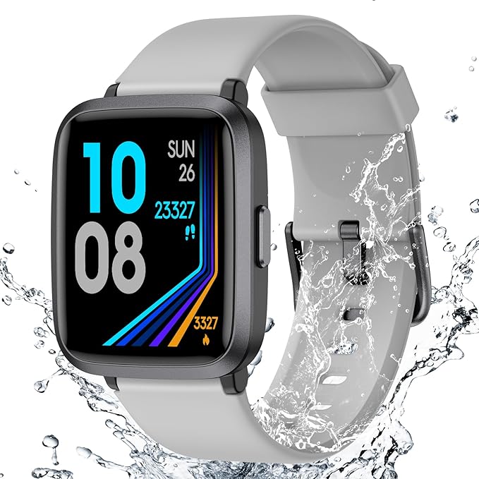 Fitness Tracker Watch with Heart Rate Monitor 5ATM Waterproof