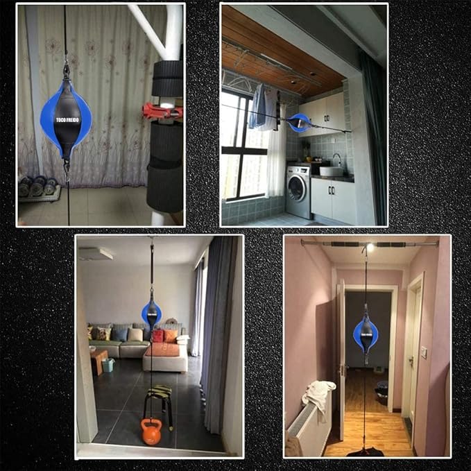 TOCO FREIDO Double End Punching Ball, Speed Bag with Difficulty Levels Boxing Reflex Ball with Headband, Perfect for Reaction, Agility, and Hand Eye Coordination Training