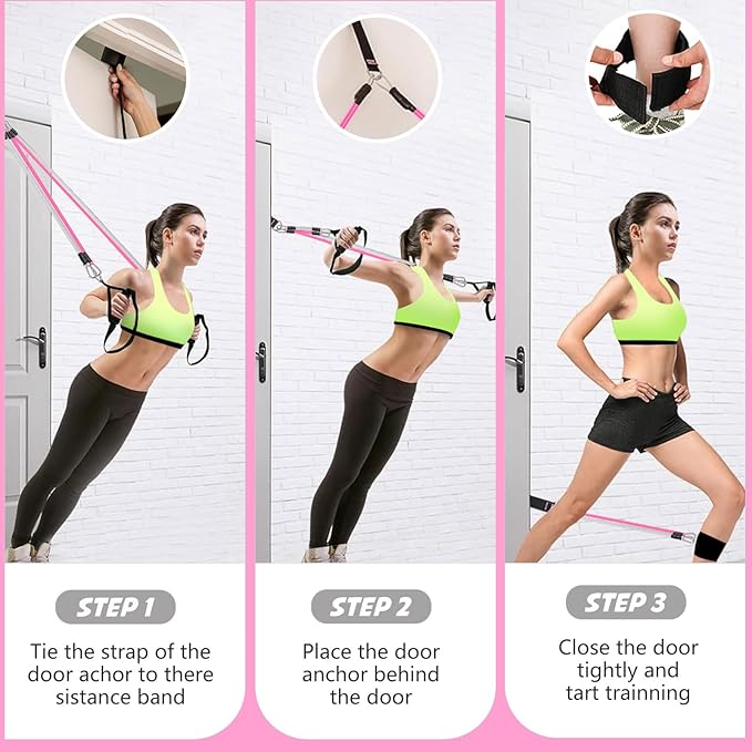 Pilates Bar Kit with Resistance Bands,Pilates Bar with Stackable Bands Workout Equipment for Legs,Hip,Waist and Arm,Exercise Fitness Equipment for Women & Men Home Gym Yoga Pilates