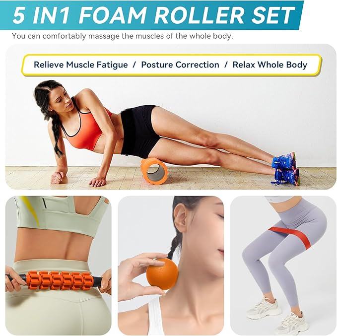 5 in 1 Foam Roller Set for Deep