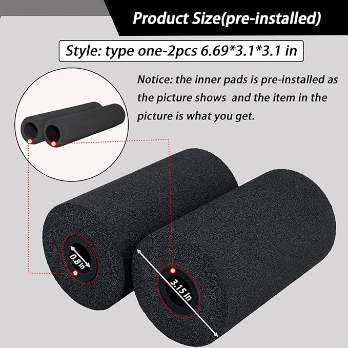 Foot Foam Pads Rollers Replacement Set for Home