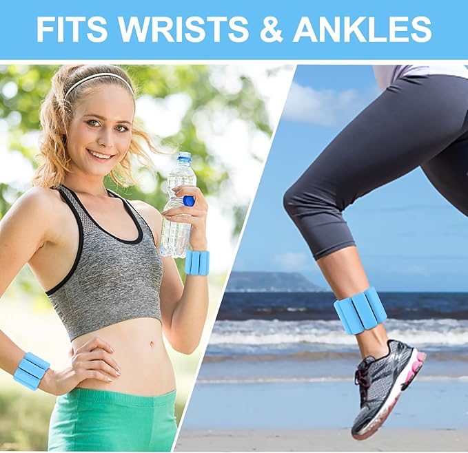 Wearable wrist weights and ankle weights ,1-2 lb.