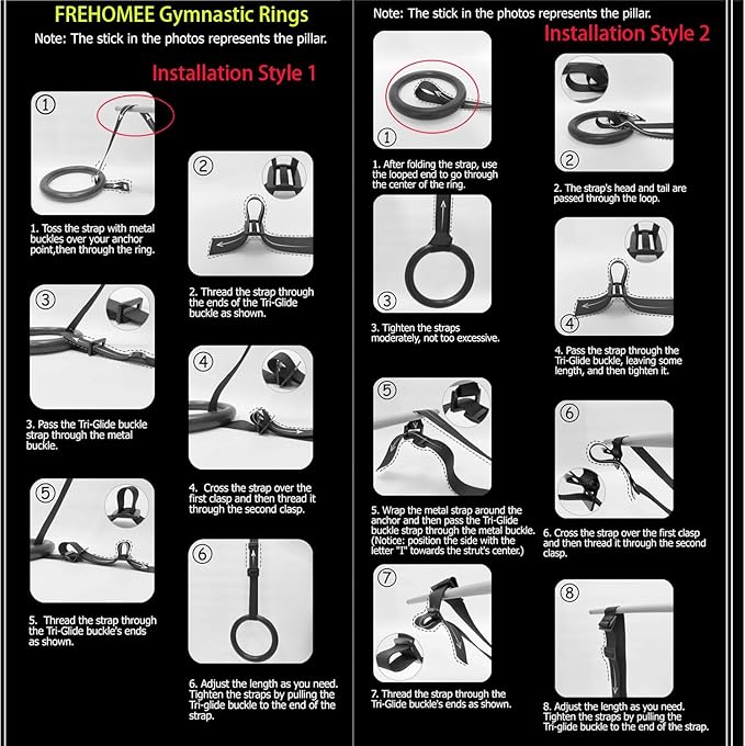 Professional Gymnastic Rings 440lbs/1600lbs,Home Fitness