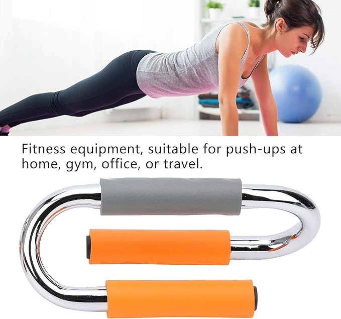 Push Up Bar Bracket, Stable and Strong S Shape Push Up Bar Bracket Suitable for Doing Push Ups At Home, Gym, Office, and Travel