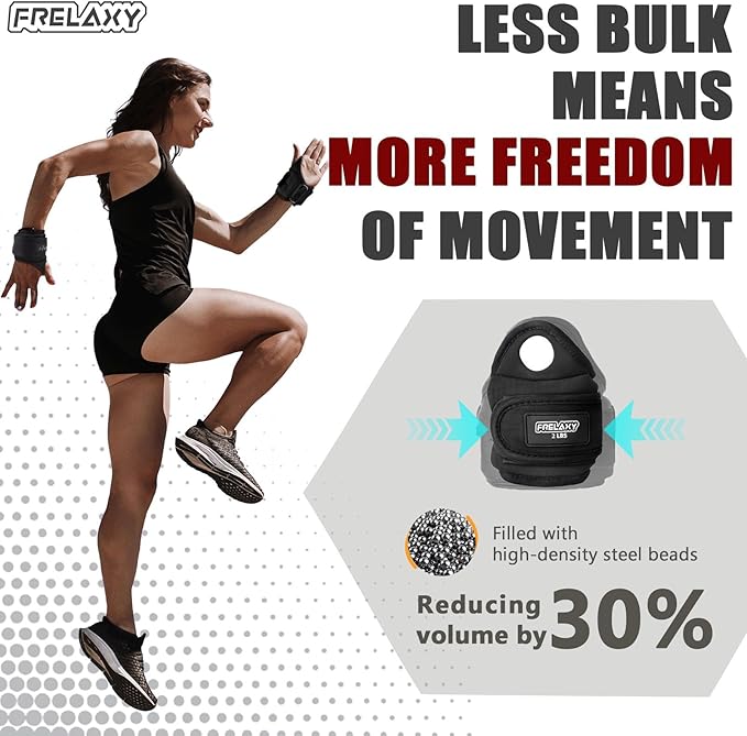 Frelaxy Wrist Weights with Thumb Loops Lock for Men Women 1lb*2 2lbs*2 3lbs*2 Ankle Weights Weighted Gloves for Running Strength Training Yoga Walking Exercises