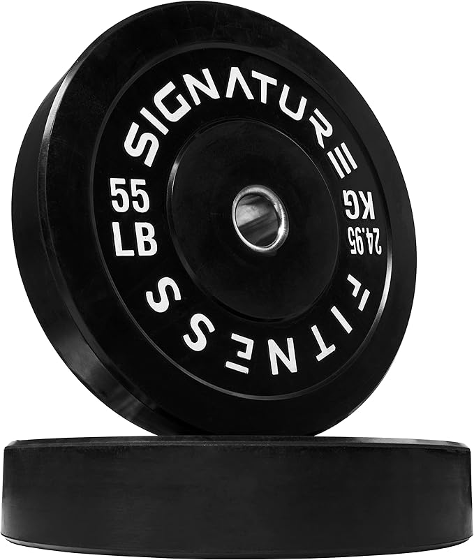 Signature Fitness 2" Olympic Bumper Plate Weight Plates 7FT Olympic