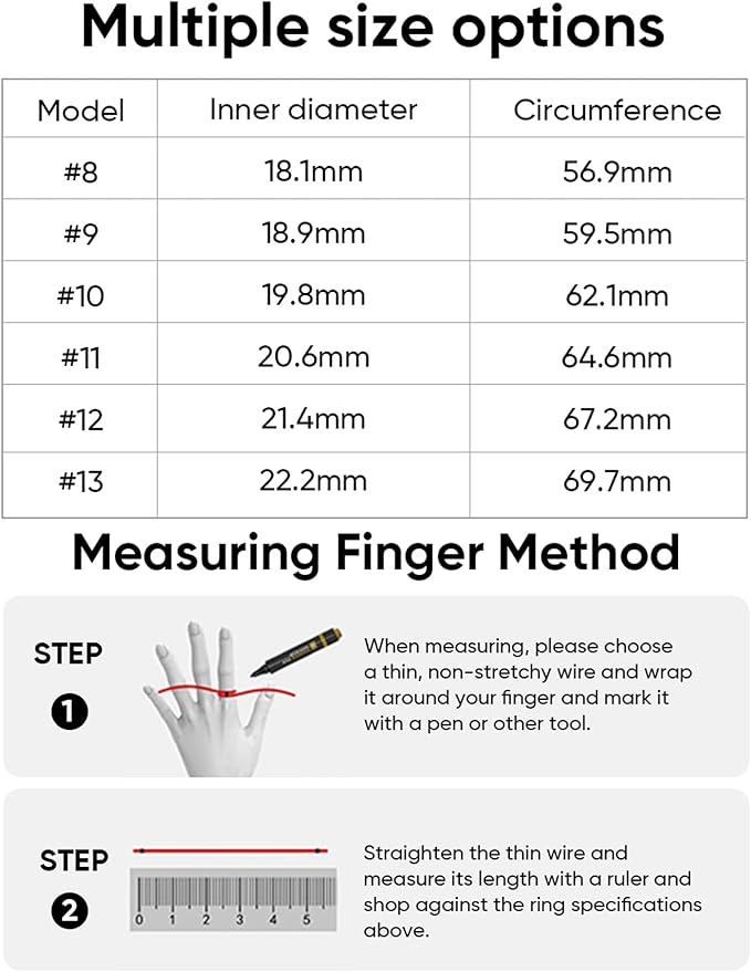 Smart Ring Heart Rate Monitor Blood Pressure Ring Sleep Tracker Fitness Ring Pedometer Step Counter Calories Fitness Tracker Waterproof Health Smart Rings for Men Women