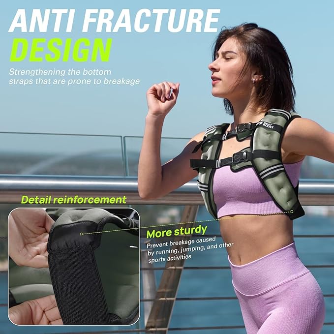Weighted Vest for Women Men BeatBoost 5 10 15 20 25 30 lb Weight Vest with Ironsand for Walking Strength Training Running Workout