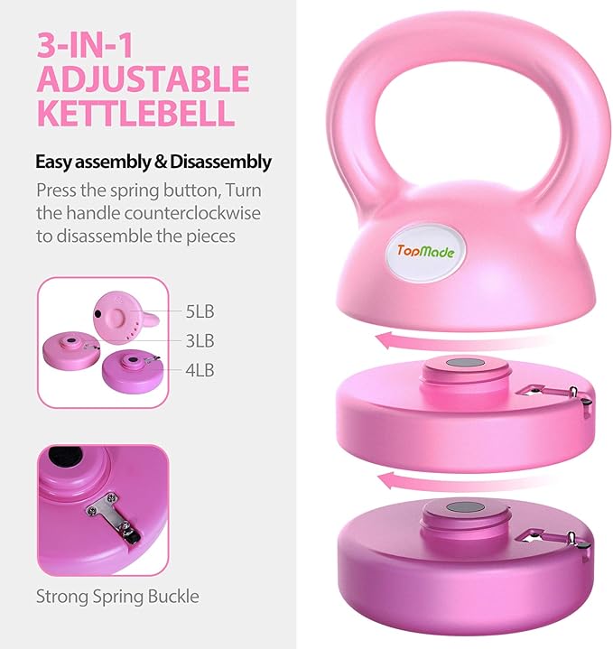 TopMade Adjustable Kettlebell - 5 8, 9,12lb 9,12lb Kettlebell