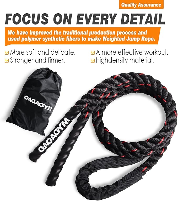 Weighted Jump Rope for Fitness - 9.8ft Heavy 3LB Workout