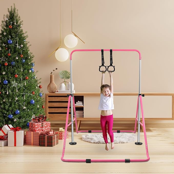 Gymnastics Bar for Home Expandable Adjustable Height Gymnastic