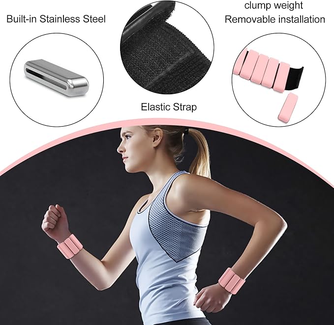 Wearable wrist weights and ankle weights ,1-2 lb.