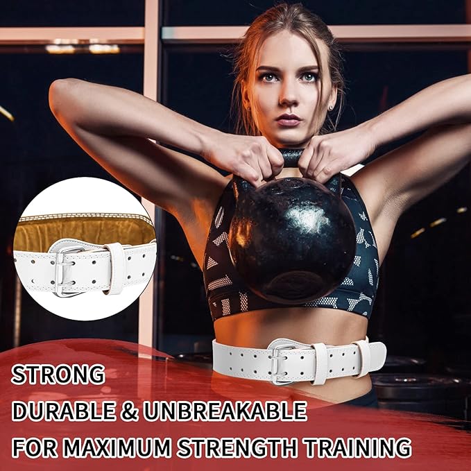 Leather Weight Lifting Belt for Men and Women