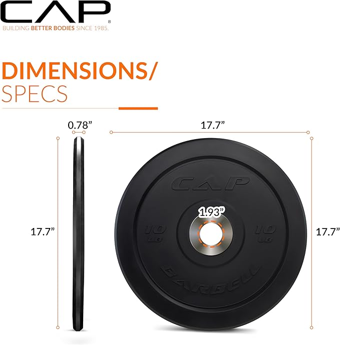CAP Barbell Rubber Olympic Bumper Plate