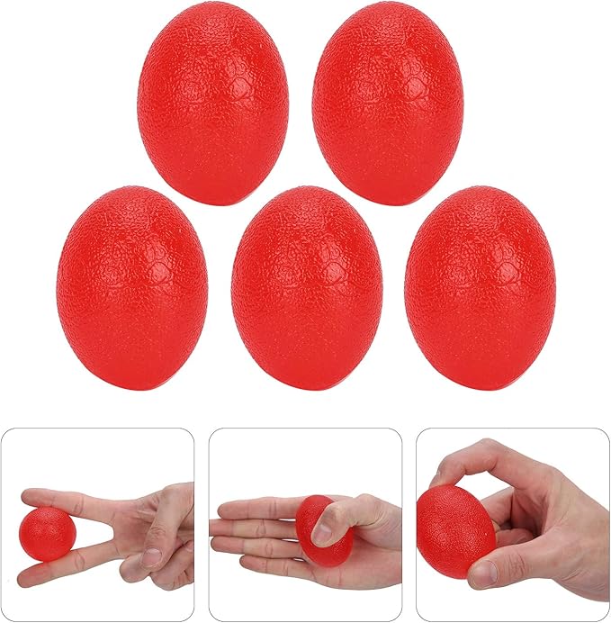 Sonew 5pcs Silicone Grip Ball Egg-Shaped Wrist Exercise