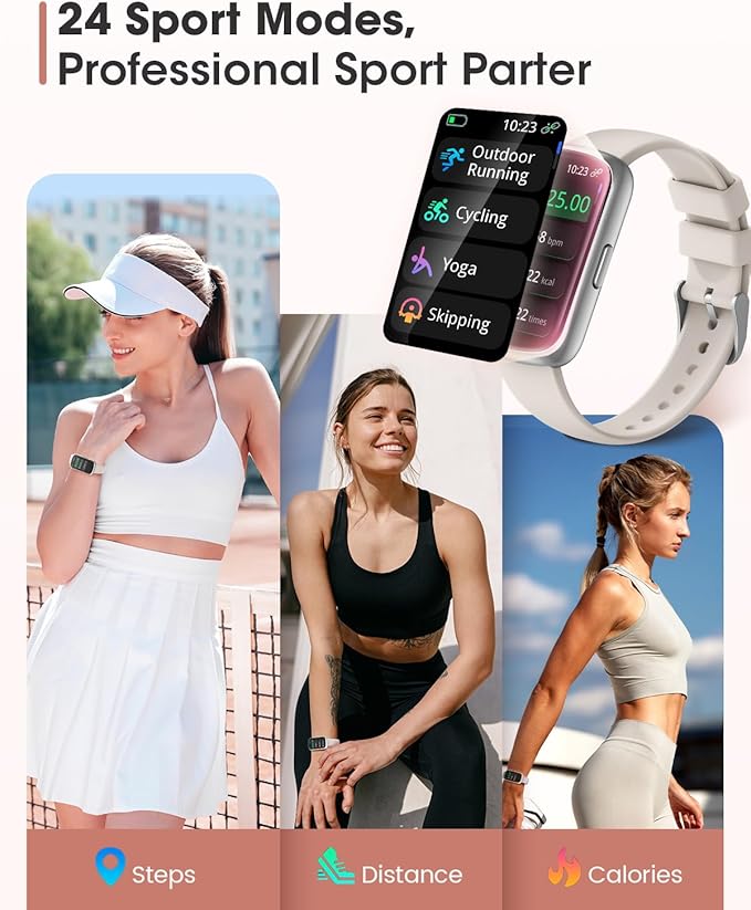 Fitness Tracker, 24/7 Heart Rate, Blood Oxygen Monitor Smart Watches for Women, Sleep and Step Tracker Smart Watch for Android Phones/iPhones, IP68 Activity Tracker with 20+ Sport Modes
