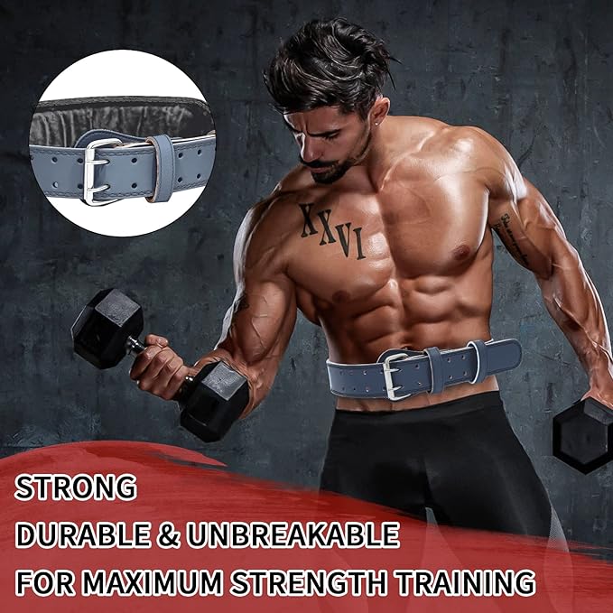 Leather Weight Lifting Belt for Men and Women