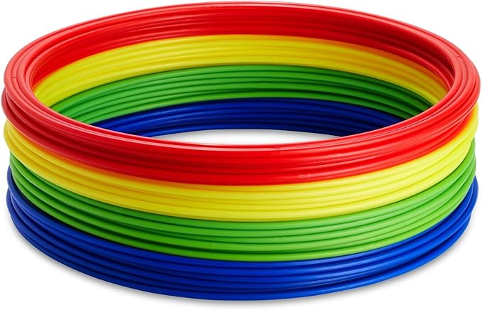 Juvale 24 Pack Agility and Speed Training Rings (15.75 Inches)