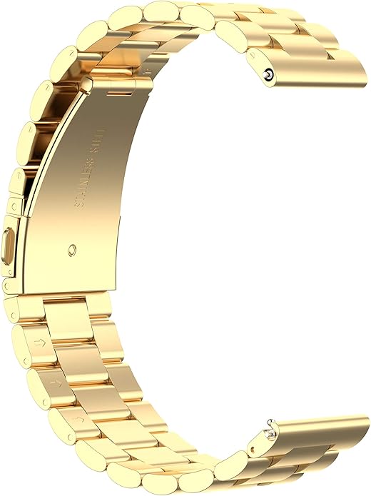 FitTurn Bands Compatible with Letscom, Letsfit, Lintelek, Yamay SmartWatch -Replacement Classic Stainless Steel Metal WatchBand for ID205L, ID205U,ID215G, ID205, ID216, ID205S, SW021