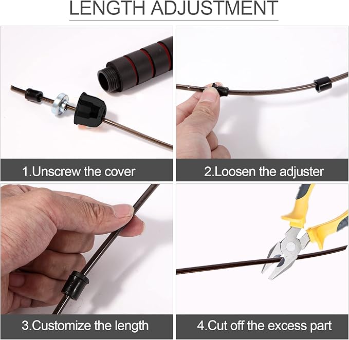 FITMYFAVO Jump Rope Cotton Adjustable Skipping Weighted jumprope