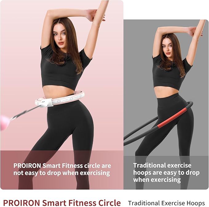 Upgraded Silent Hoop Weighted Workout Hoop for Weight Loss