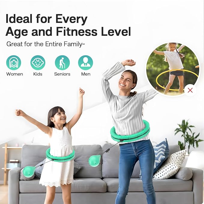 Infinity Weighted Fitness Circle for Adults 32 Detachable