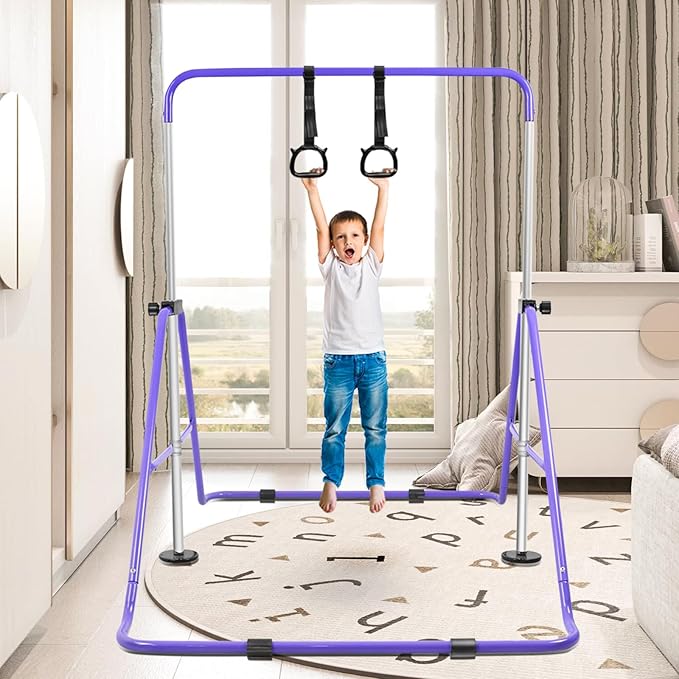 Gymnastics Bar for Home Expandable Adjustable Height Gymnastic
