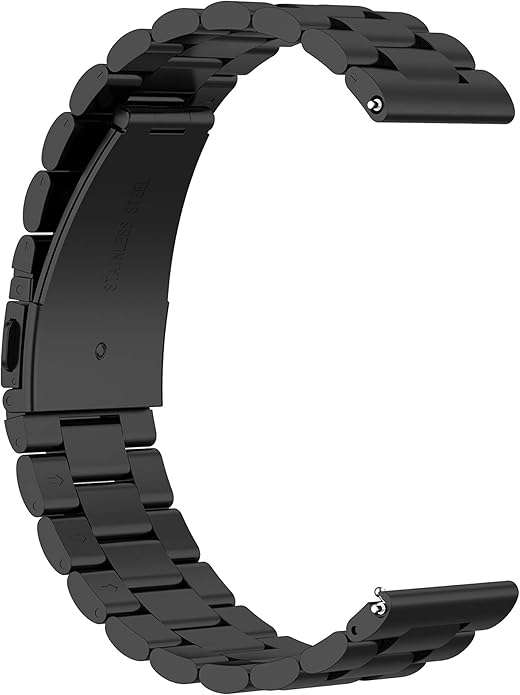 FitTurn Bands Compatible with Letscom, Letsfit, Lintelek, Yamay SmartWatch -Replacement Classic Stainless Steel Metal WatchBand for ID205L, ID205U,ID215G, ID205, ID216, ID205S, SW021