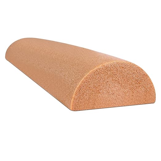 CanDo Beige PE Foam Rollers for Muscle Restoration 6" x 36" Half-Round