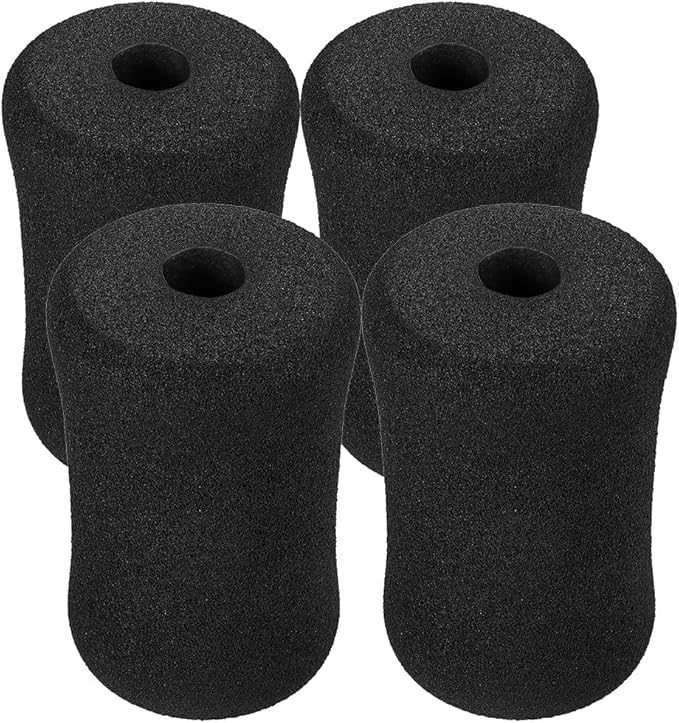 Sponge Foam Foot Pad Roller 2 Pair 1-inch Rod 5.3" X 2.9" ;Od 0.87" Id)