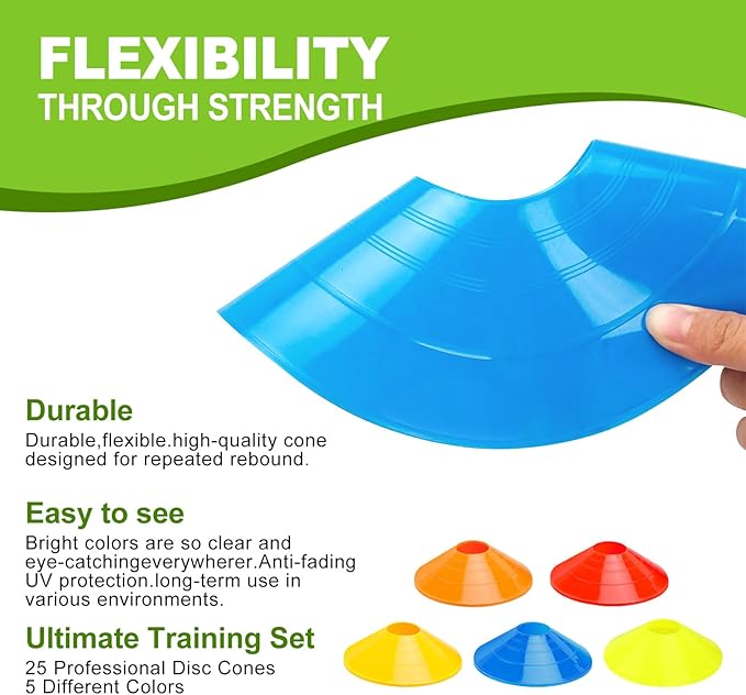 Ashsajkd(Set of 25 - Agility Soccer Cones