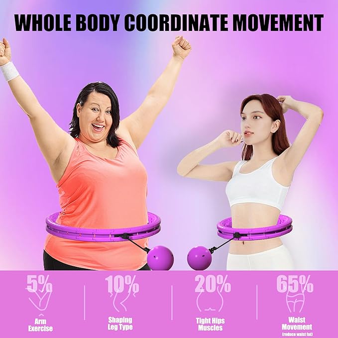 Infinity Weighted Fitness Circle for Adults 32 Detachable