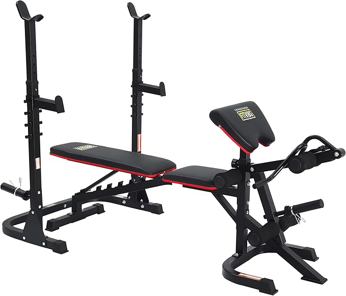 Signature Fitness Multifunctional Workout Station Adjustable Workout Bench 800-Pound Capacity