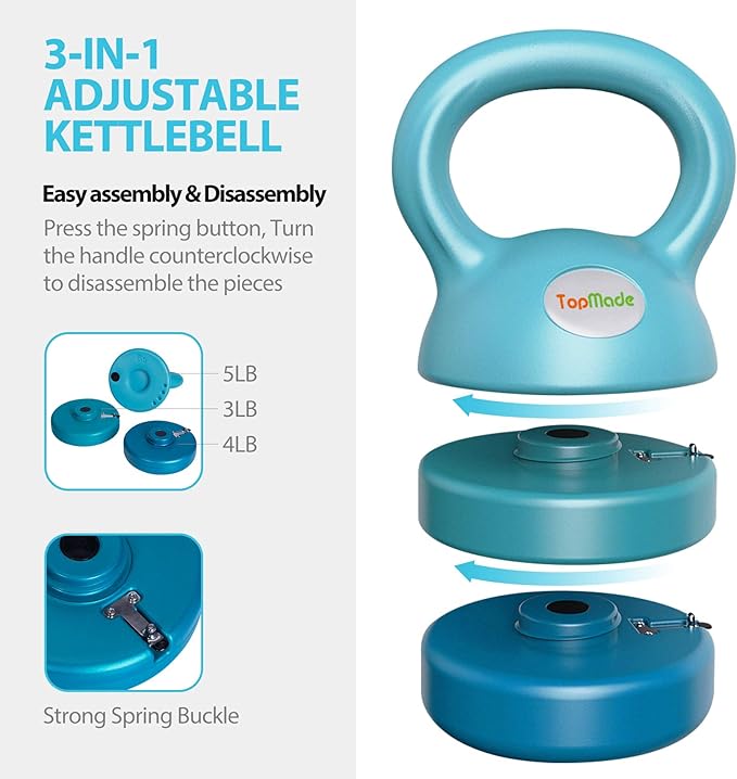 TopMade Adjustable Kettlebell - 5 8, 9,12lb 9,12lb Kettlebell