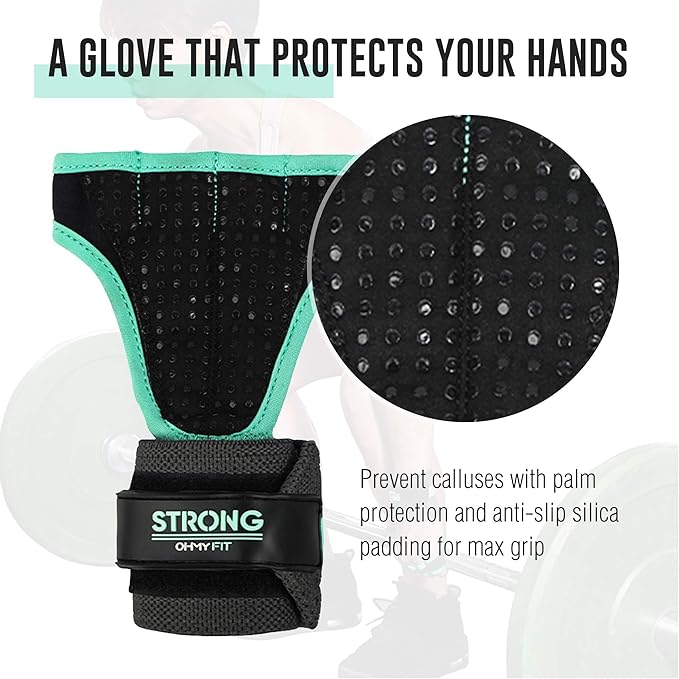 Strong Women's Wrist Wrap Gloves - Wrist Support Grips for Workout, Weight Training, Pilates, Yoga & More