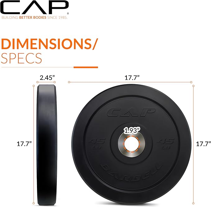 CAP Barbell Rubber Olympic Bumper Plate