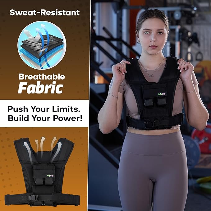 Adjustable Weighted Vest for Men β 20 LBS | 35 LBS Compact Fitness Vest with Durable Oxford Cloth, Ideal for Running, Cardio, CrossFit, Gym, Core Balance, Posture Support, and Strength Training