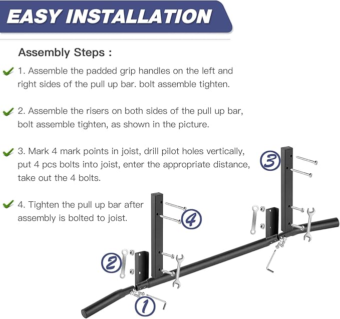 ATENTO Pull Up Bar 40'' Wide,