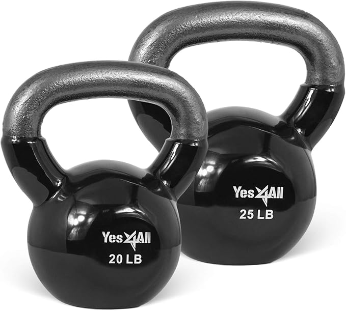 Yes4All Combo Kettlebells Vinyl Coated Weight Sets Great