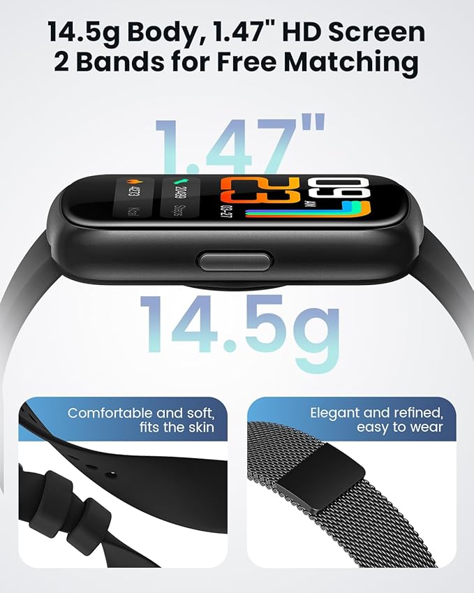 Fitness Tracker- Smart Watches for Women Men with 24/7 Heart Rate Monitor Blood Oxygen Sleep Tracker, Waterproof Fitness Watch, Activity Smartwatch for Android iPhone, Calorie Distance Pedometer, Gift