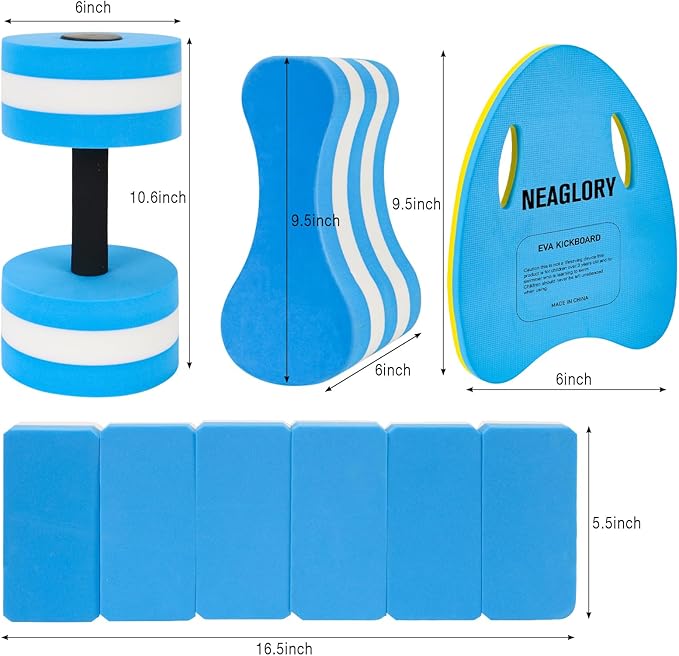 NEAGLORY 5 Pieces Water Aerobics Set Aquatic Exercise