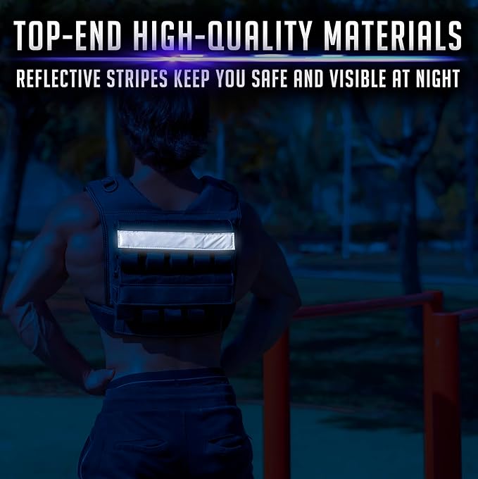 Weighted Vest 6lb, 10lb, 12lb, 25lb, 35lb, 45lb, 60lb Removable Iron Weights for Men and Women Workout for Calisthenics and Fitness Sport Training