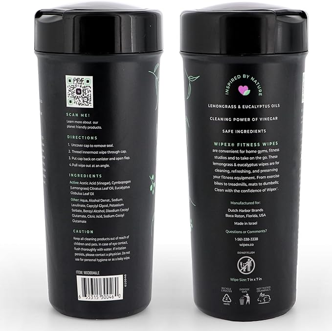 Wipex Fitness Equipment Wipes 75 Natural