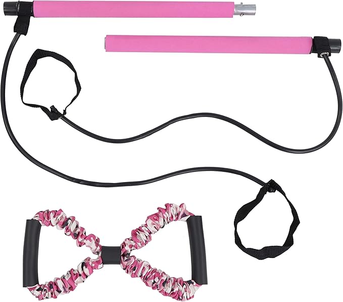 Get Out! Pilates Bar Kit with Resistance Band 8 Arm
