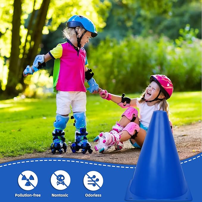 Training Plastic Traffic Cones Set - Indoor Outdoor (Multicolor,24 Pack,7 Pack,7 Inch)
