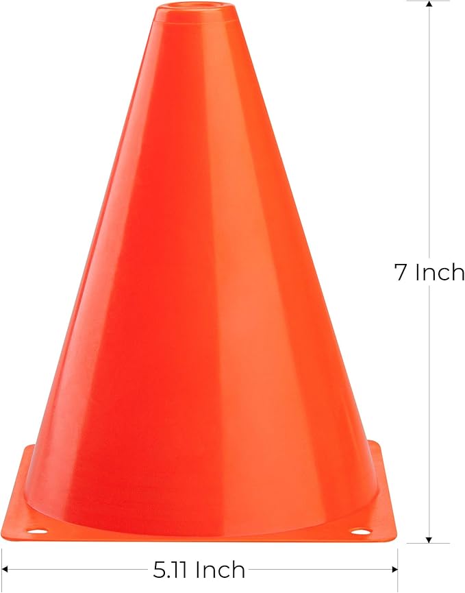 CARTMAN Plastic Training Cones (Set of 12/24 Pack 9" or 12/24 Pack 7" or 12/24 Pack